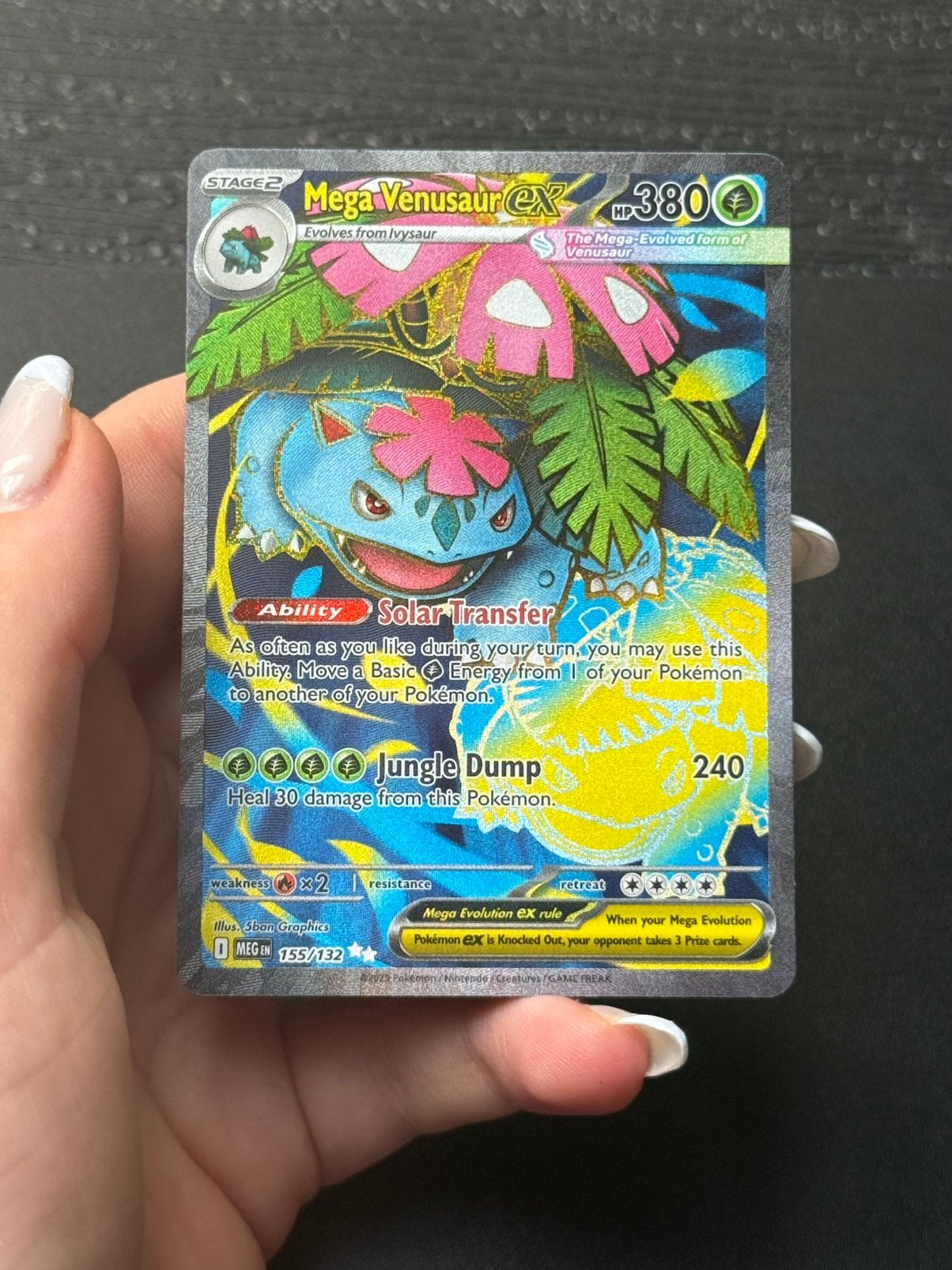 💙 Mega Venusaur EX 155 💙, Ophalen of Verzenden, Zo goed als nieuw