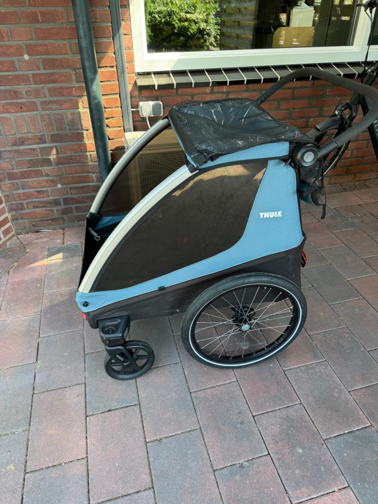 Thule courier 2 fiets/wandelkar, Ophalen, Opvouwbaar, 20 tot 40 kg, Zo goed als nieuw