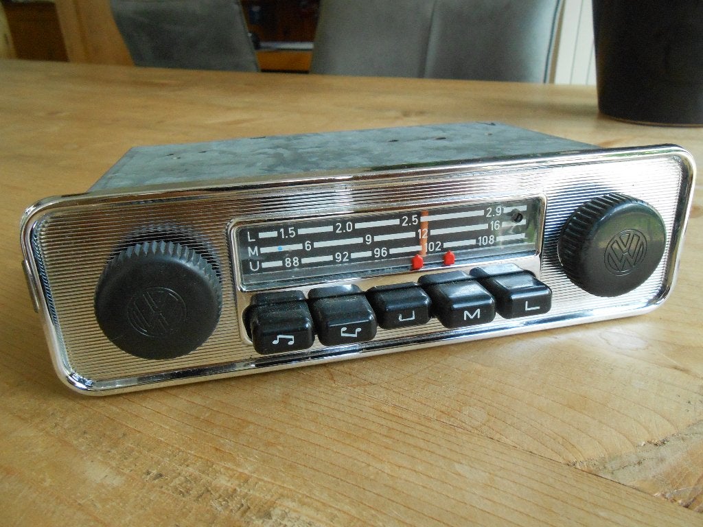 blaupunkt volkswagen radio chroom met vw knoppen!, Ophalen of Verzenden, Gebruikt
