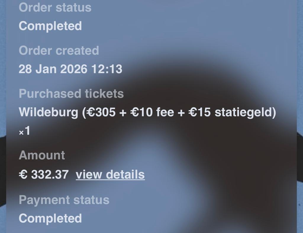 1 ticket voor Wildeburg, Eén persoon