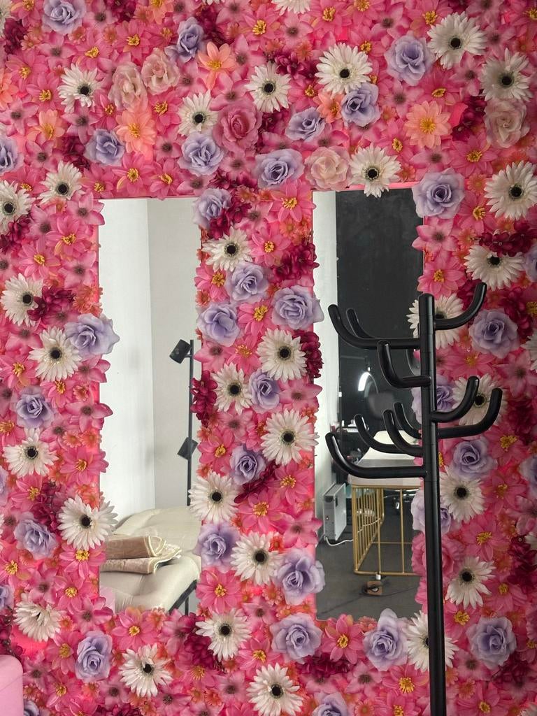 Flowerwall met 2 spiegels, Ophalen, Gebruikt, 200 cm of meer, 125 cm of meer