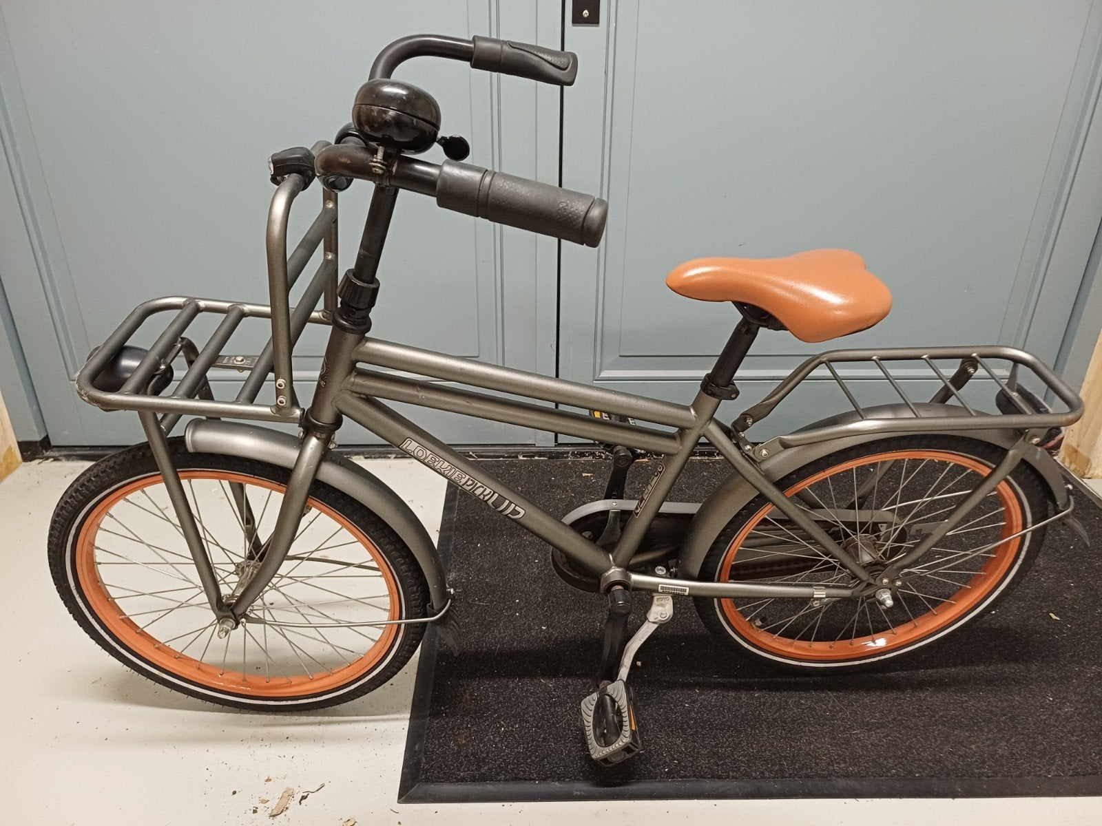 Kinderfiets met voor- en achterdrager, Ophalen, Terugtraprem, Onbekend, 16 tot 20 inch