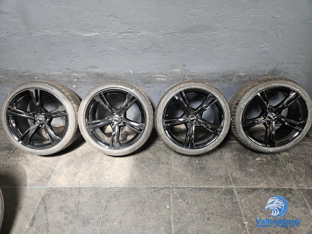 8mm! Originele Audi A5 S5 B9 8W Ramus 19 inch zwarte velgen, 19 inch, -, -, Banden en Velgen
