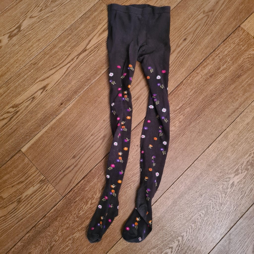 Bruine maillot met bloementjes maat 116-122., Ophalen of Verzenden, Gebruikt, Meisje, Overige typen