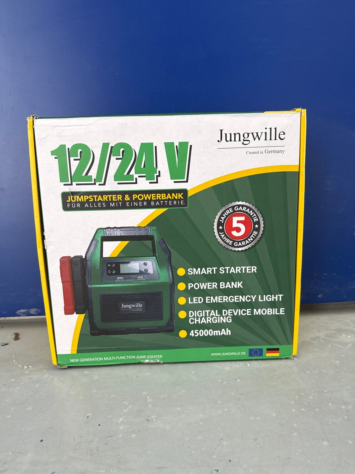 Jungwille 12/24V Jumpstarter & Powerbank 45000mAh, Ophalen of Verzenden, Nieuw