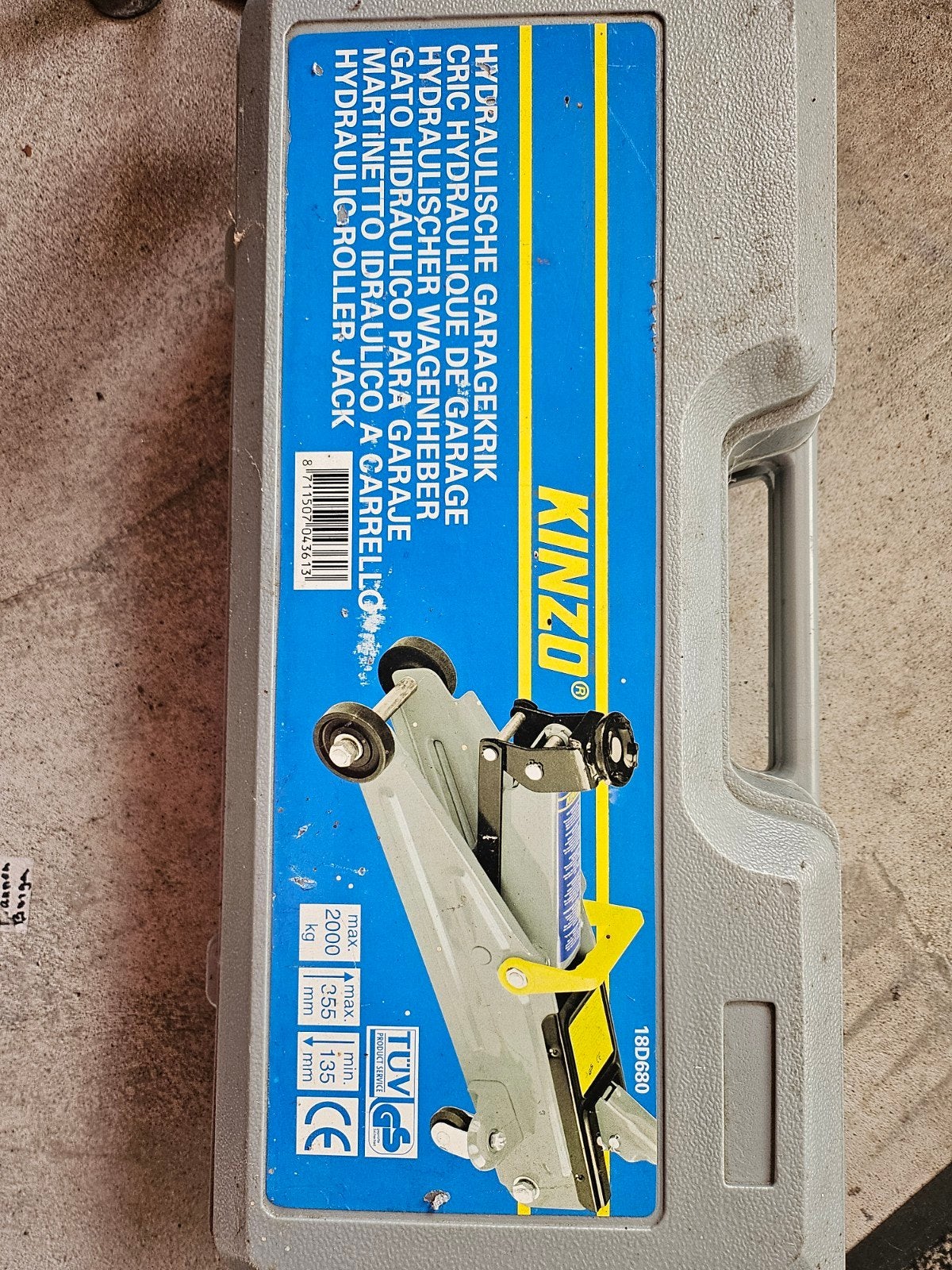 Hydraulische krik met 4 bokjes., Auto diversen, Ophalen, Hydraulisch, Garagekrik