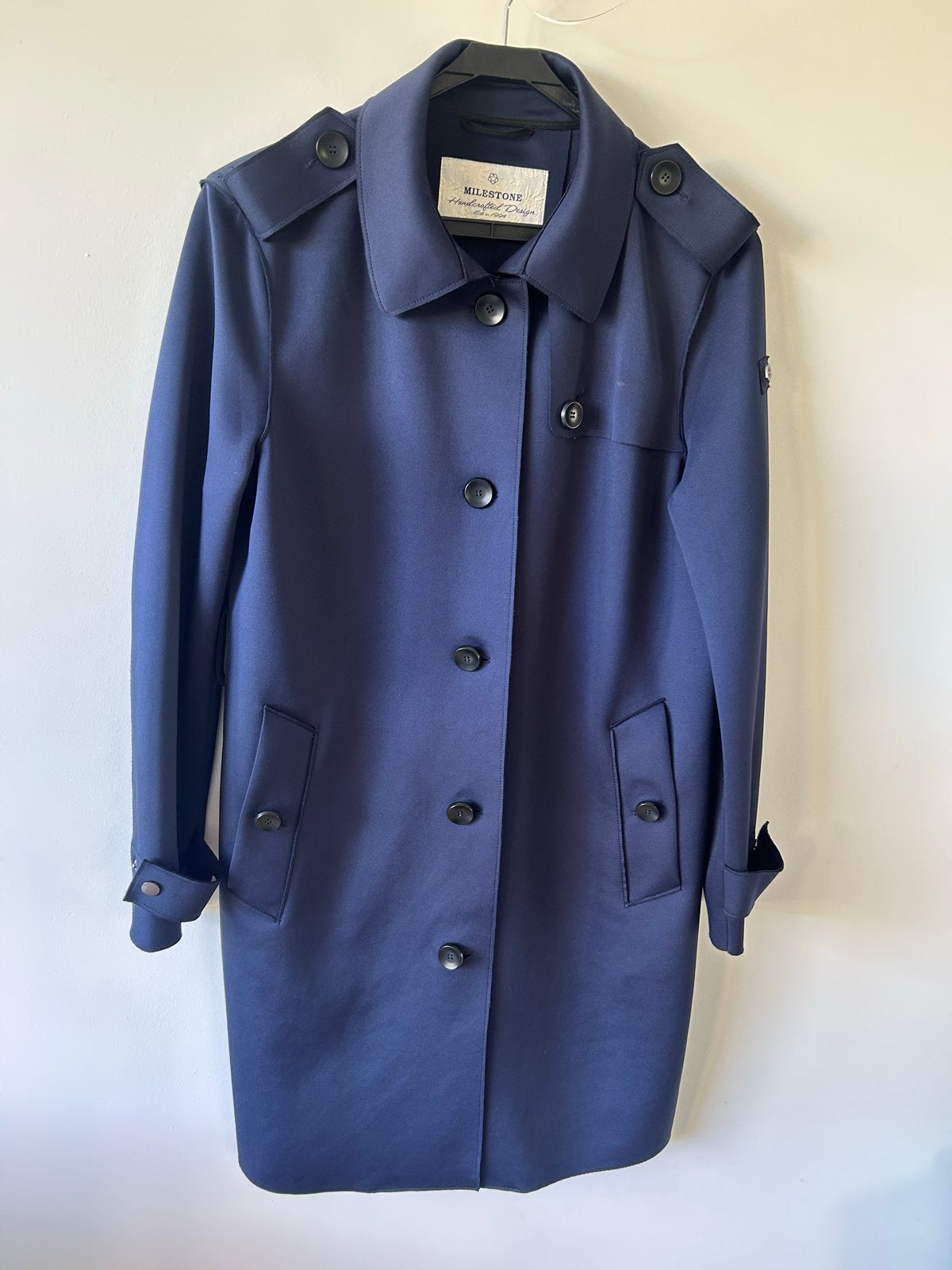 Milestone Trenchcoat Maat 38/40 - Zo goed als nieuw, Ophalen of Verzenden, Zo goed als nieuw, Maat 38/40 (M), Blauw