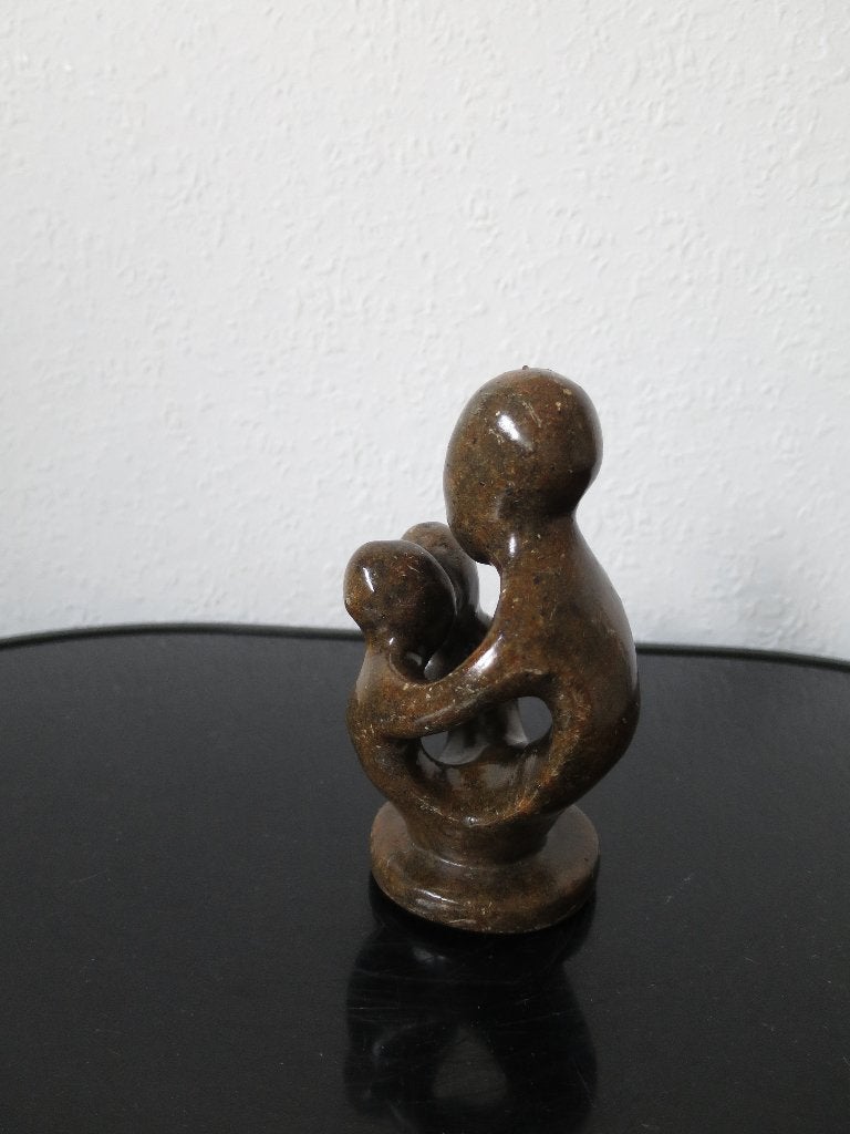MOOI HANDGEMAAKT BEELDJE UIT ZEEPSTEEN 12 CM, Antiek en Kunst, Ophalen of Verzenden