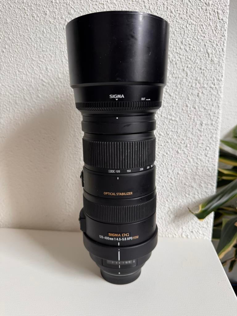 SIGMA DG 120-400 mm 1:4.5-5.6 APO HSM, Audio, Tv en Foto, Fotografie | Lenzen en Objectieven, Ophalen of Verzenden, Zo goed als nieuw