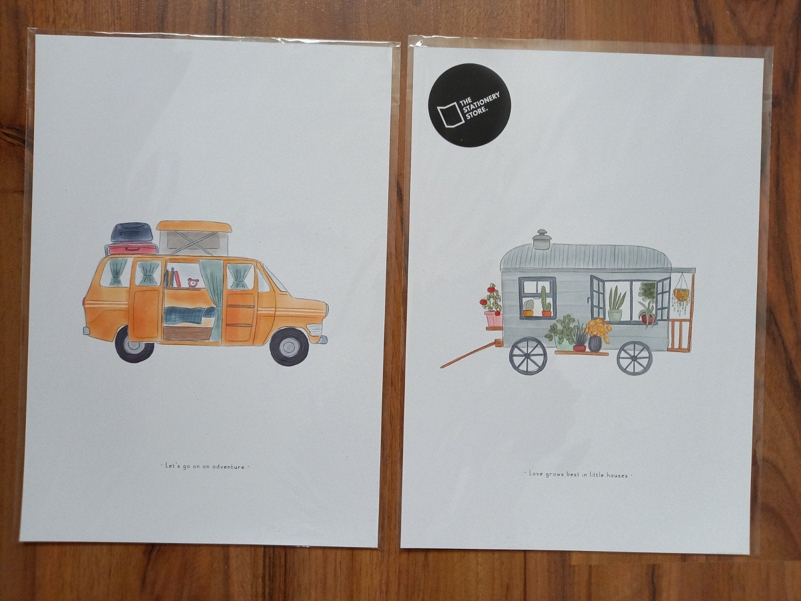 2 mooie prints , Camper vanlife - Tiny boho house ,Nieuw!, Ophalen of Verzenden, Nieuw