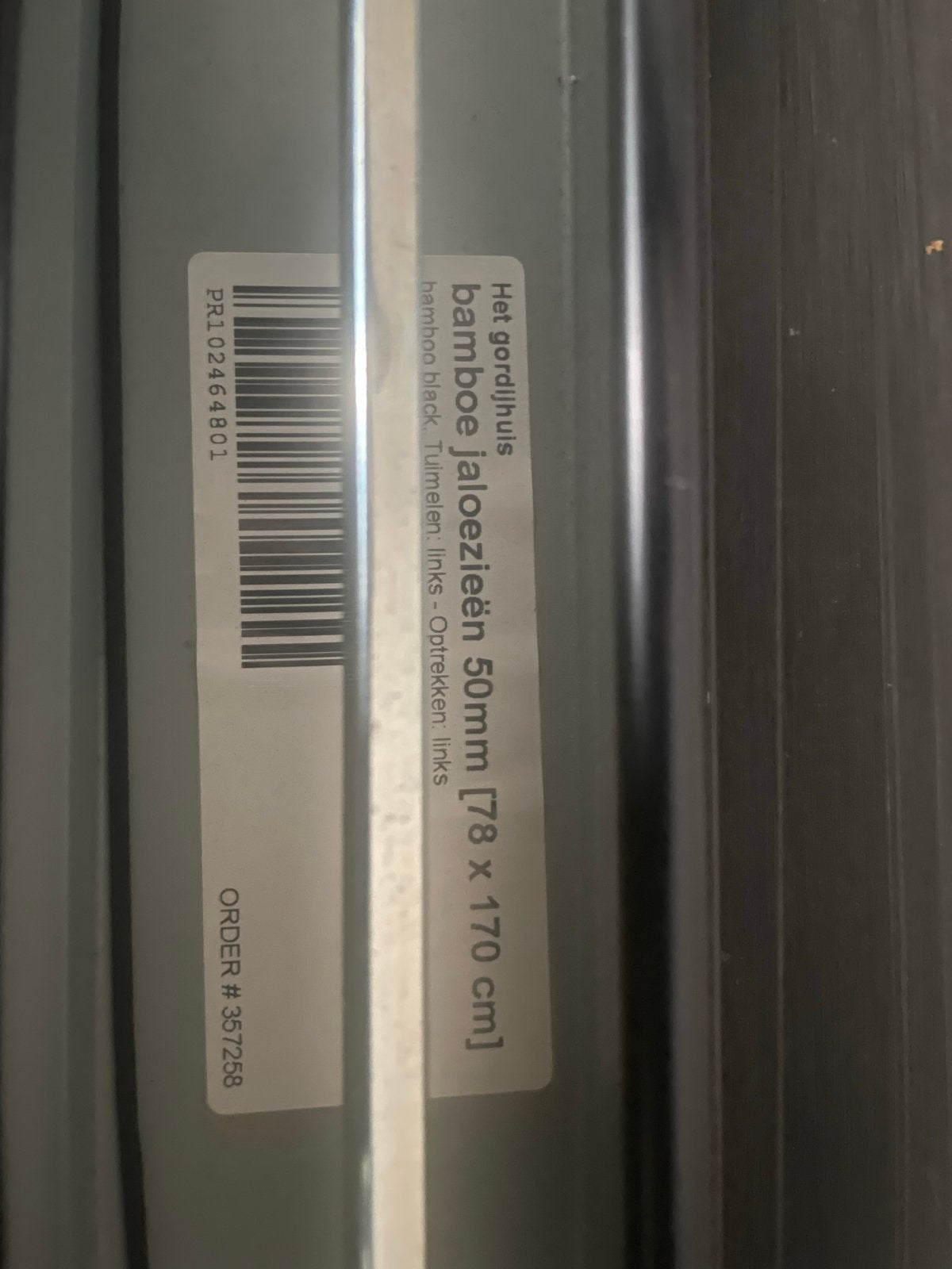 Mooie bamboe jaloezieën 50mm - diverse afmetingen, Ophalen, Gebruikt, Overige merken, Zwart