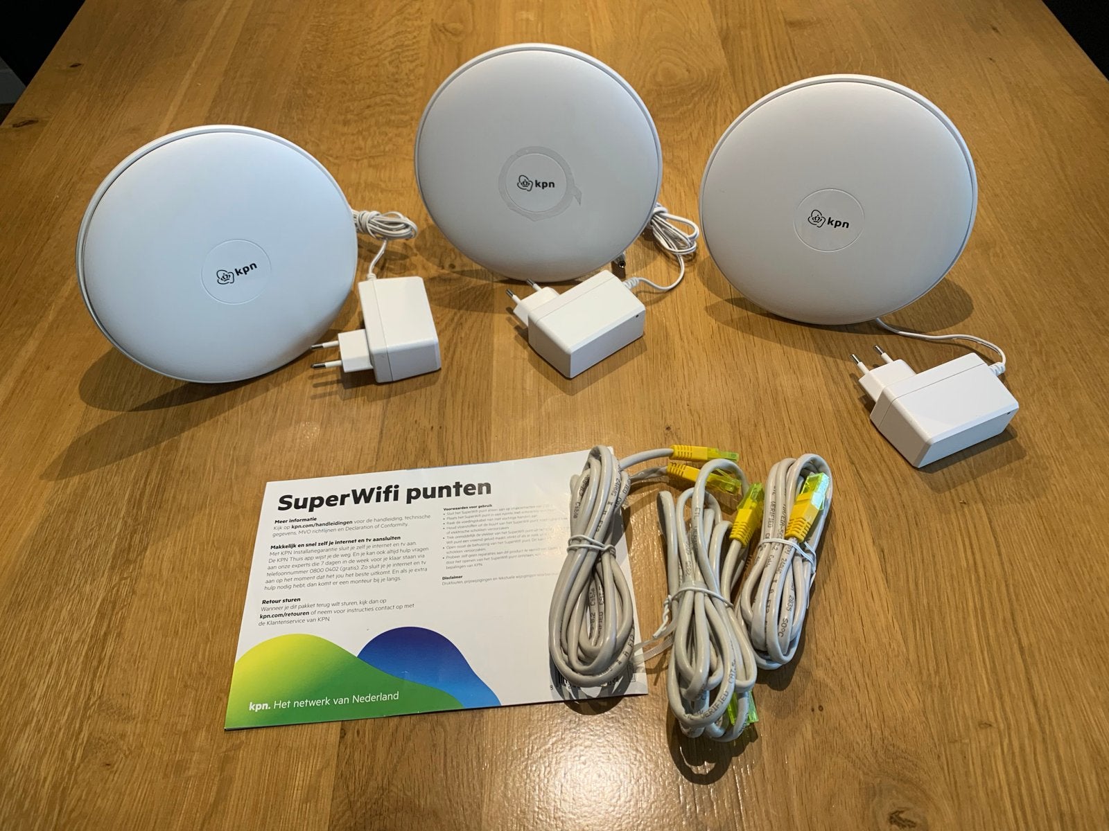 KPN SuperWifi Punten (3 stuks) - Optimale WiFi Dekking, Ophalen of Verzenden, Zo goed als nieuw, Router
