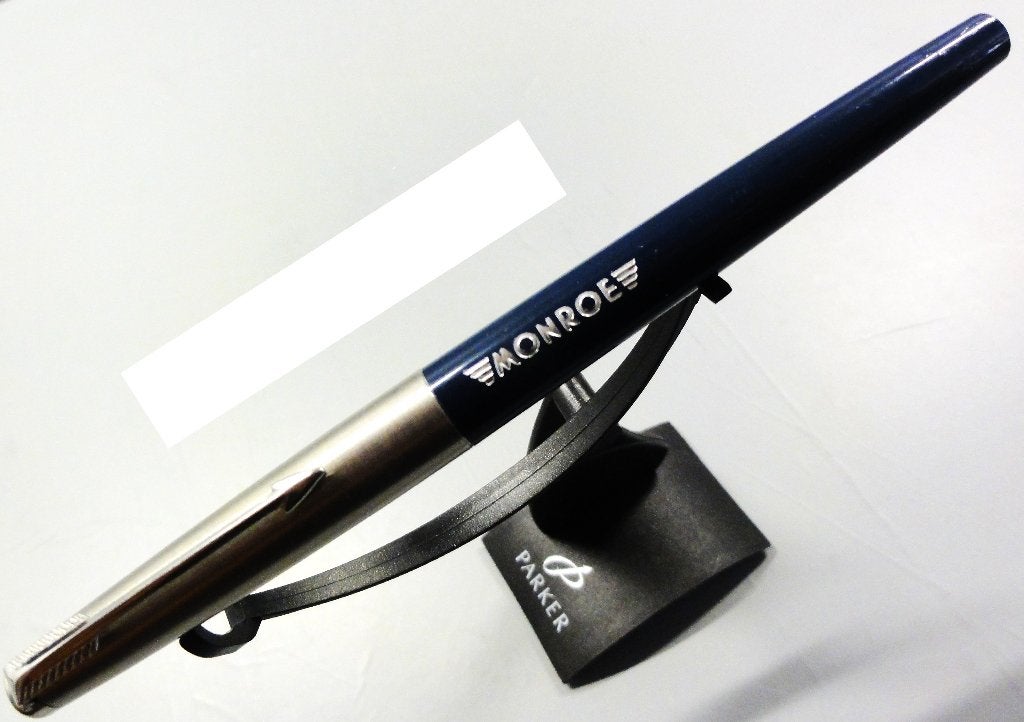 PARKER 45 ROLLERBALL  met dop en reclame, Verzamelen, Gebruikt, Ophalen of Verzenden, Met reclame, Parker
