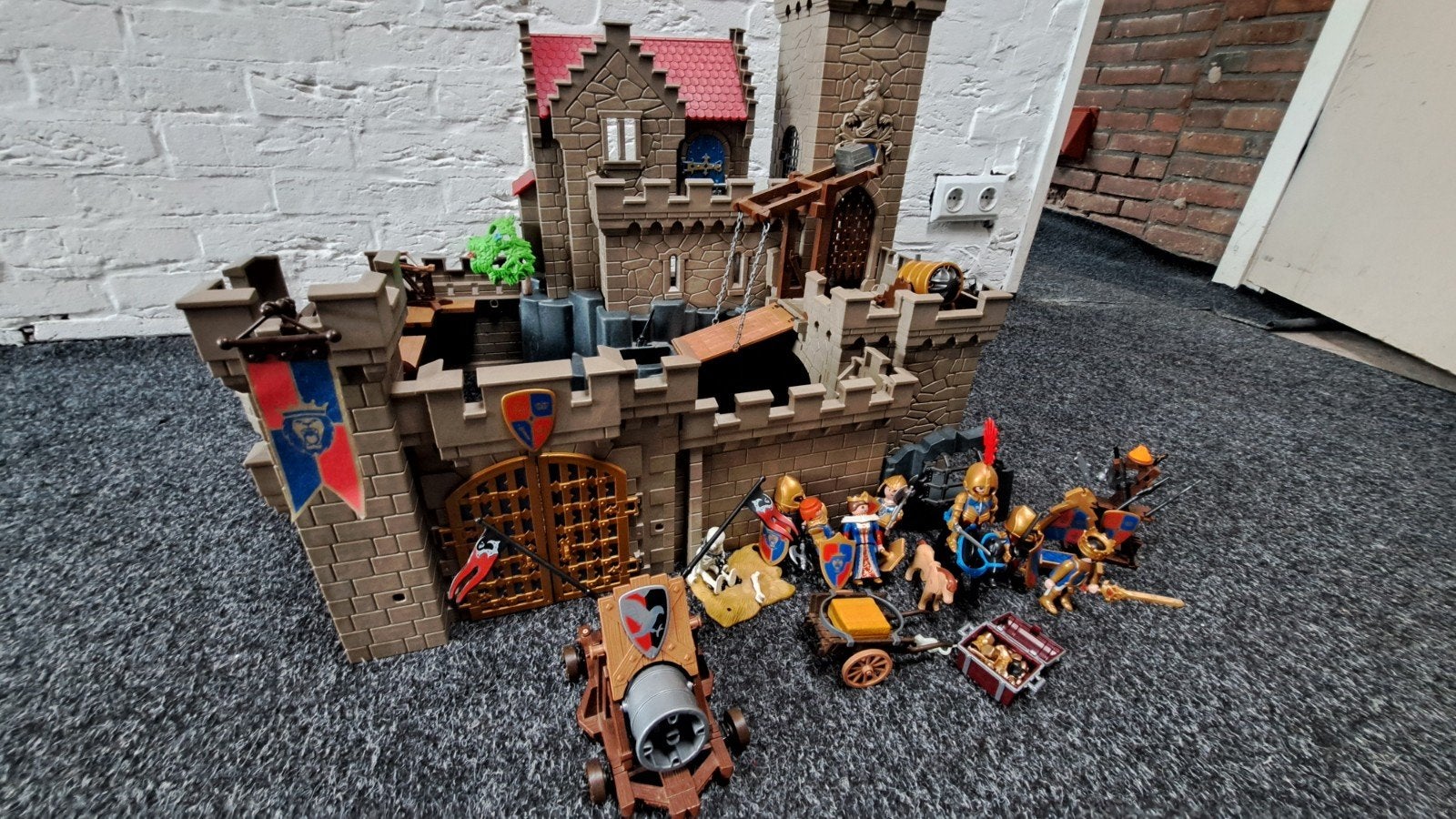 Playmobil Kasteel met ridders en accessoires, Ophalen, Gebruikt, Complete set, Kasteel/Fort