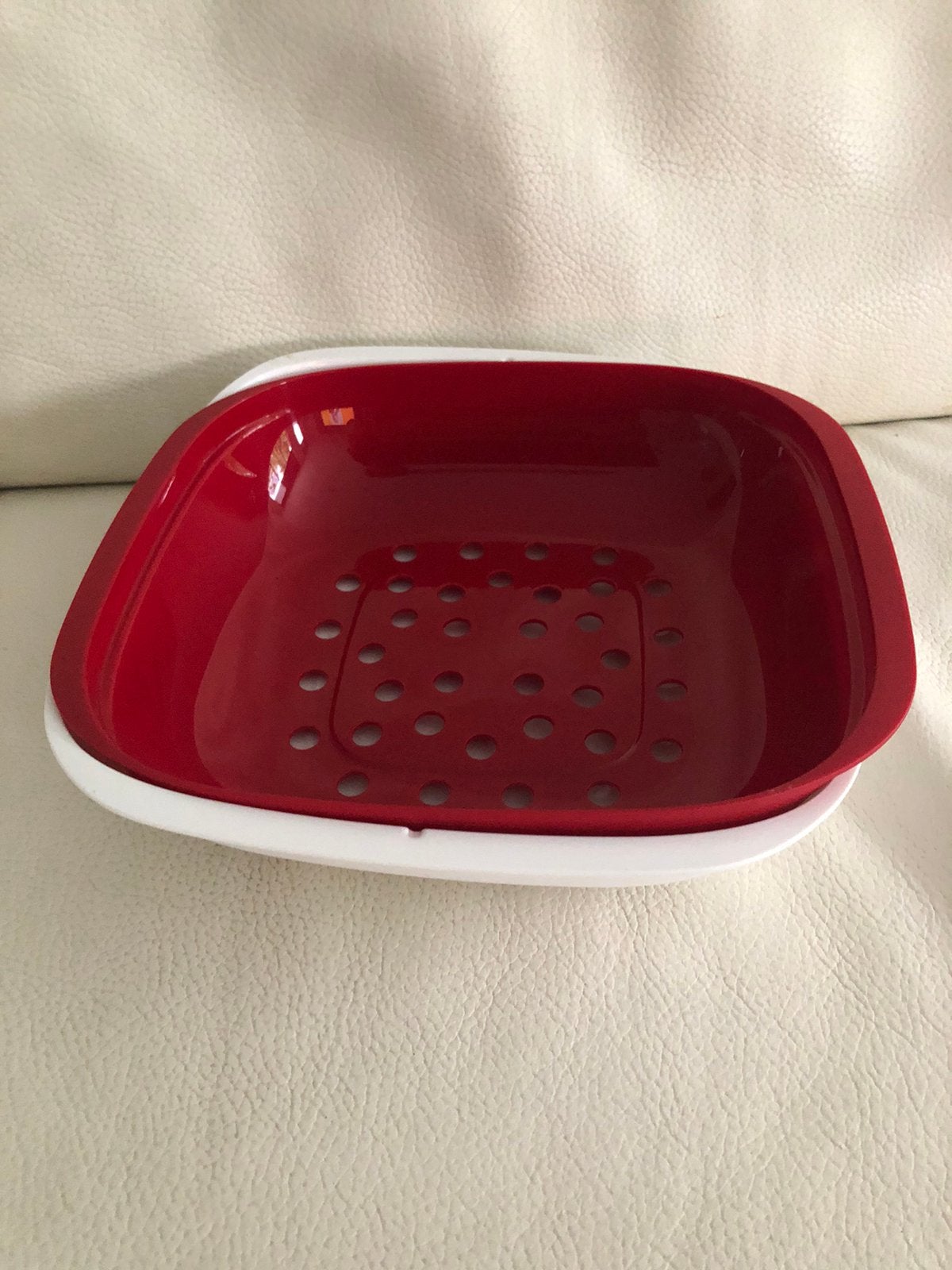 Tupperware splinternieuwe allegra kom vierkant 2,5 liter, Bewaardoos, Blauw, Nieuw, Luchtdicht