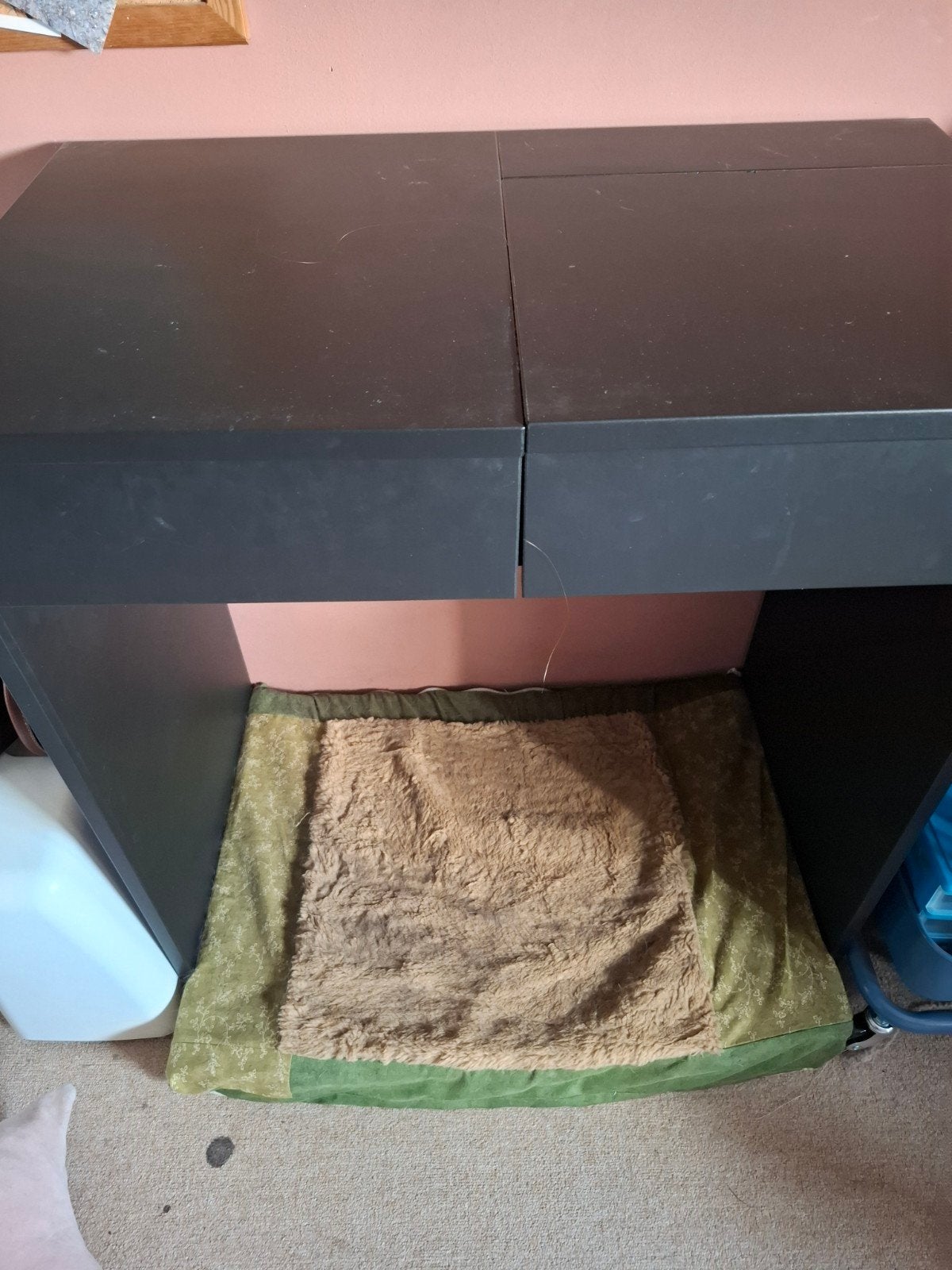 IKEA MALM Kaptafel met spiegel en lade, zwart, Ophalen, Gebruikt, 100 tot 150 cm, Minder dan 100 cm