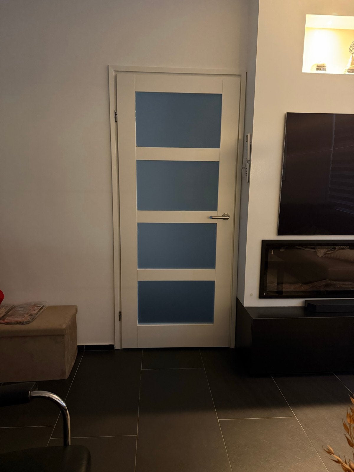 2 binnendeuren 202 x 85 cm met glaspanelen, Ophalen, Gebruikt, 80 tot 100 cm, Binnendeur