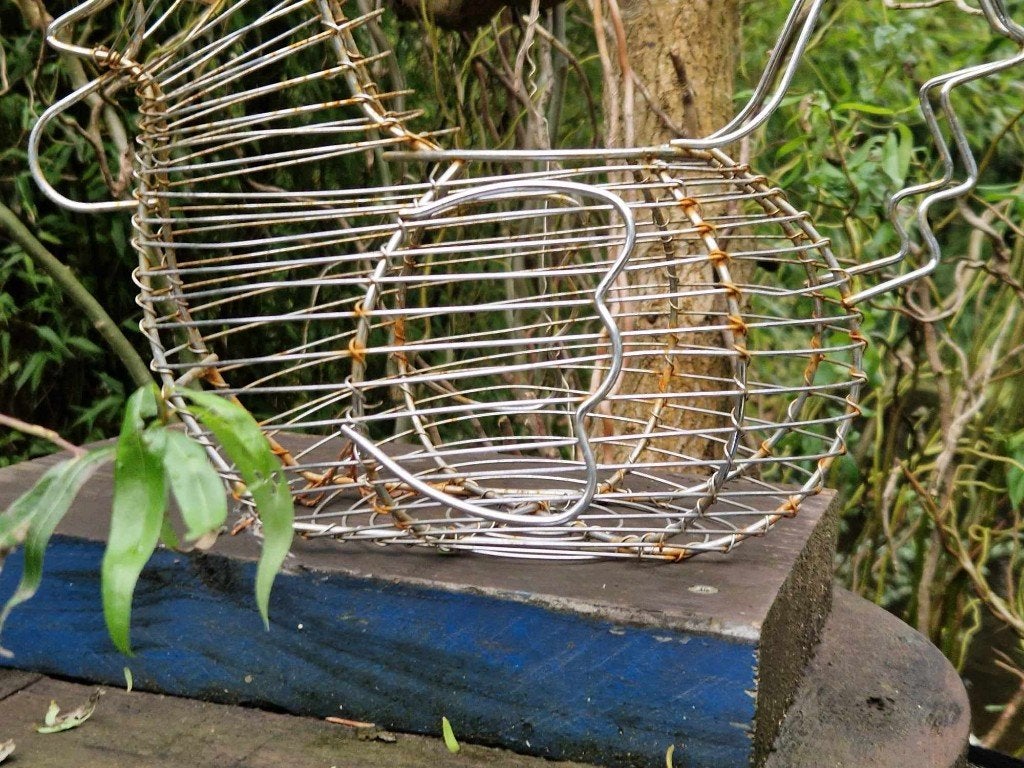 Super leuke eieren en/of fruitmand (brocante), Gebruikt, Mand, Ophalen of Verzenden, Metaal