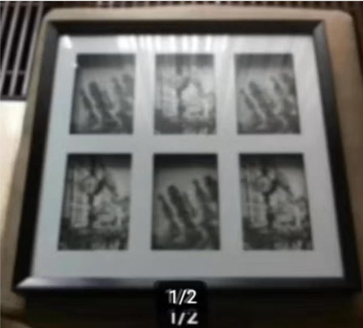 Foto lijst met glas voor 6 foto's maat43x43cm, 43 cm, 43 cm, Ophalen of Verzenden, Fotolijst