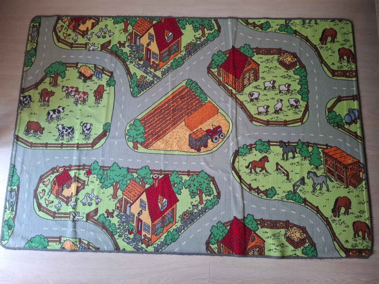 Speelkleed boerderij met wegen 200x140 cm, Ophalen