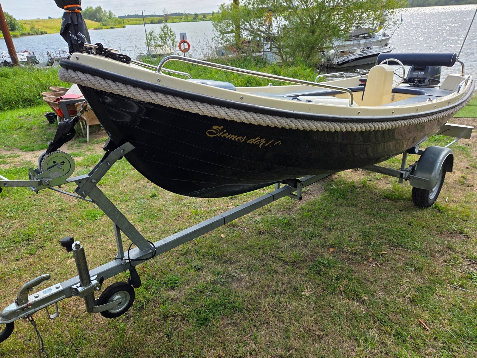 Sloep, Consoleboot incl trailer, Watersport en Boten, Motorboten en Motorjachten, Consoleboot, Ophalen of Verzenden, Buitenboordmotor