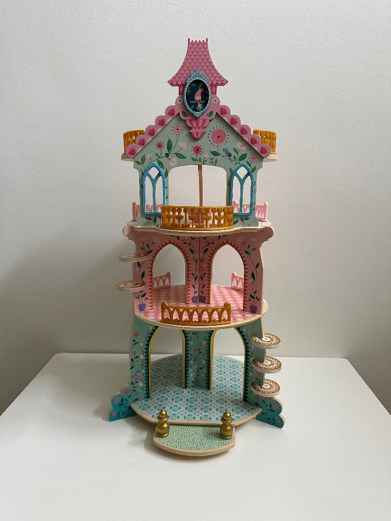 Djeco arty toys poppenhuis - princess tower, Ophalen, Zo goed als nieuw, Meisje