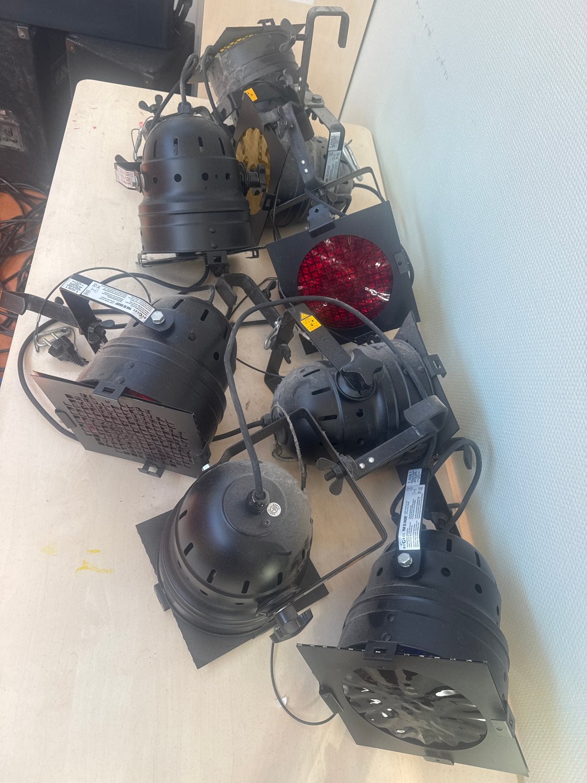 Lichtset: 2 boxen, 8 kampen en lichtregelsysteem, Ophalen, Gebruikt