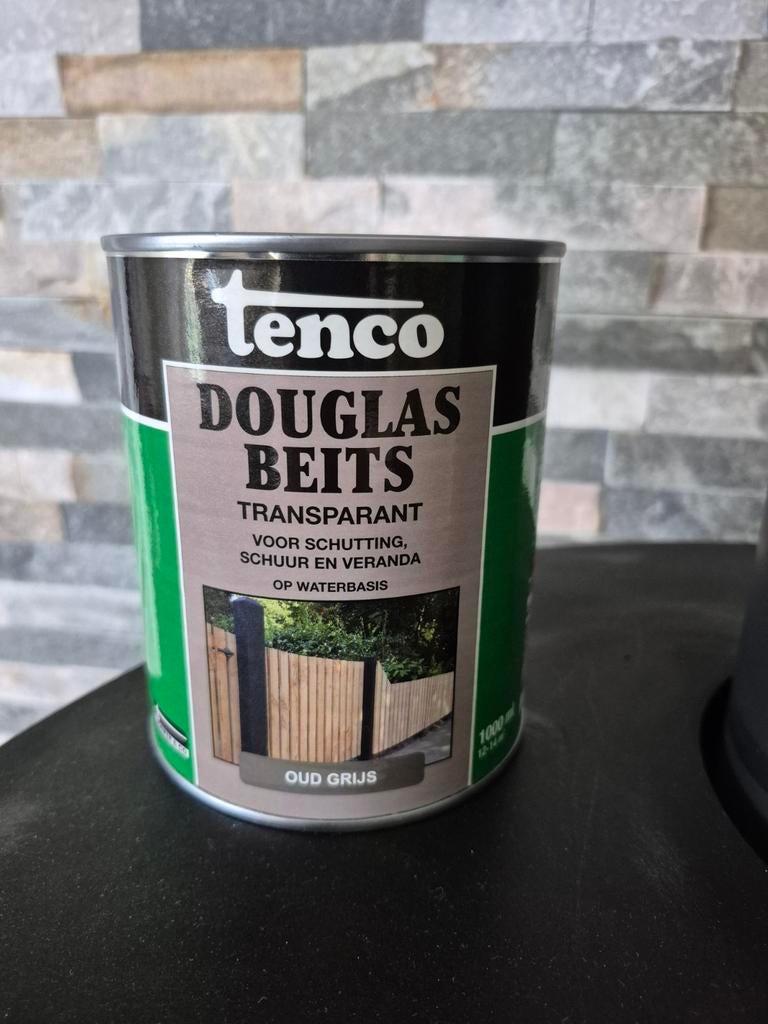 Tenco douglas beits 1 liter, Doe-het-zelf en Verbouw, Verf, Beits en Lak, Nieuw, Beits, Minder dan 5 liter, Grijs, Ophalen of Verzenden