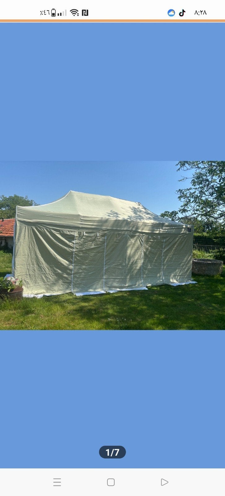 Grote Partytent/Paviljoen - Ideaal voor Feesten en Events, Tuin en Terras, Partytenten, Gebruikt, Partytent, 4 tot 6 meter, 5 tot 8 meter