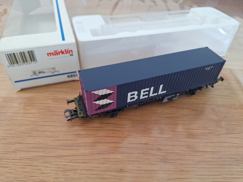 Marklin Containerwagen Bell 3 stuks, Ophalen, Wisselstroom, Wagon, Märklin