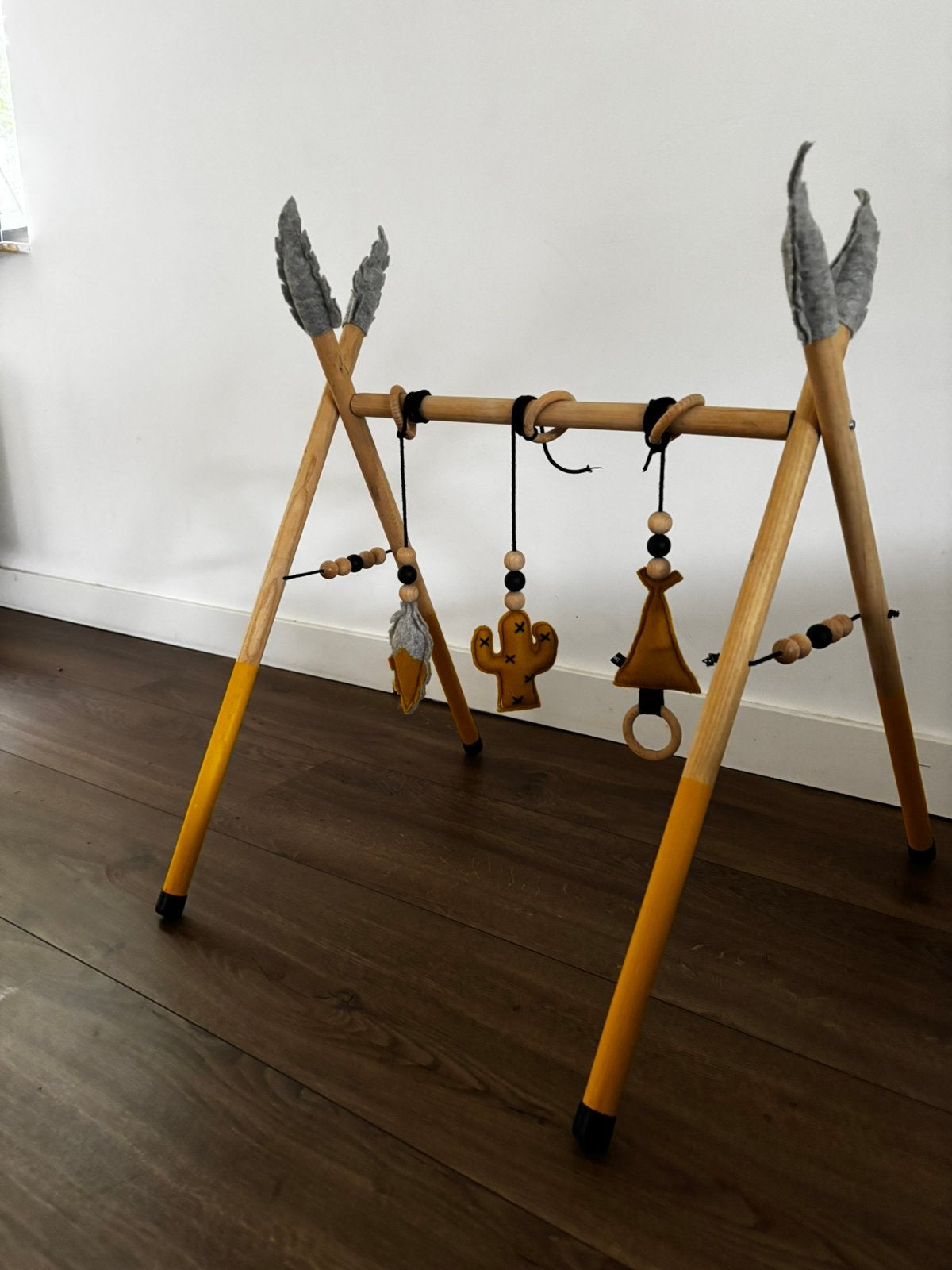 Houten baby gym, Kinderen en Baby's, Ophalen, Zo goed als nieuw, Babygym