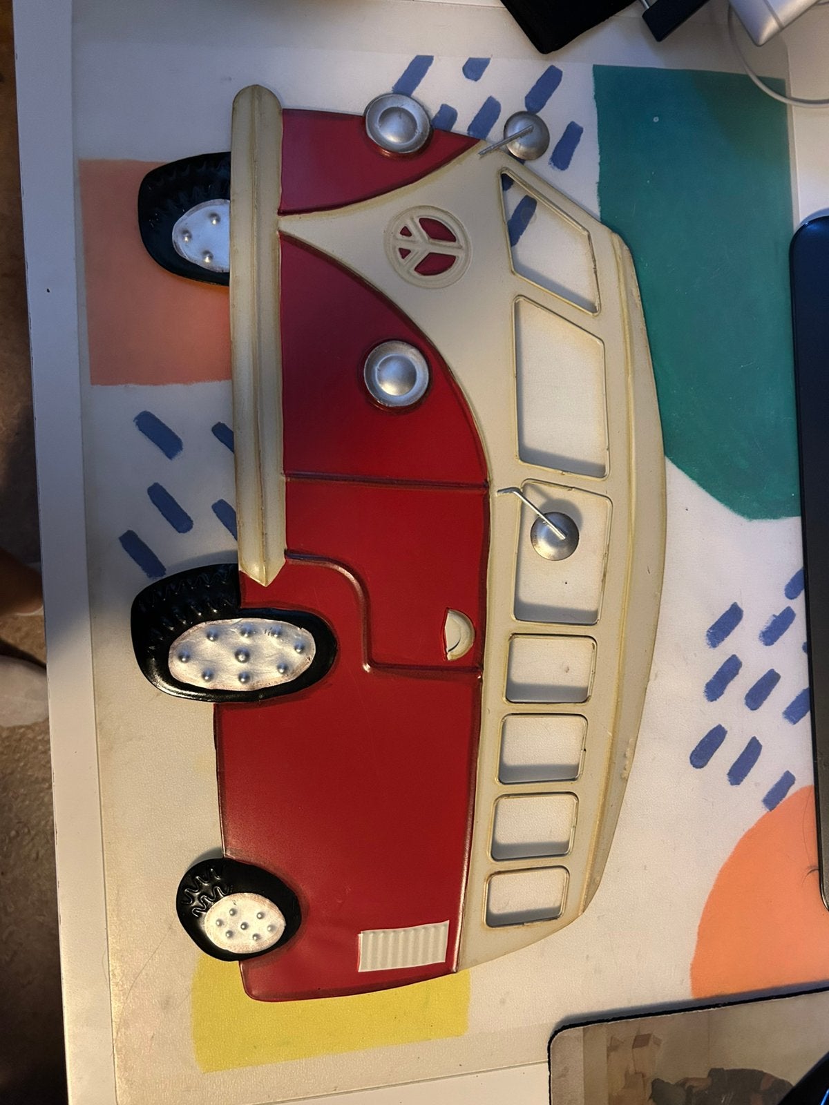 Metalen wandbord volswagen bus, Ophalen of Verzenden, Zo goed als nieuw
