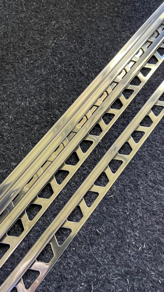 4x Schlüter Tegelprofiel Quadec Q110E RVS + 4 hoekblokken, Ophalen, Overige typen, Nieuw, Minder dan 20 cm
