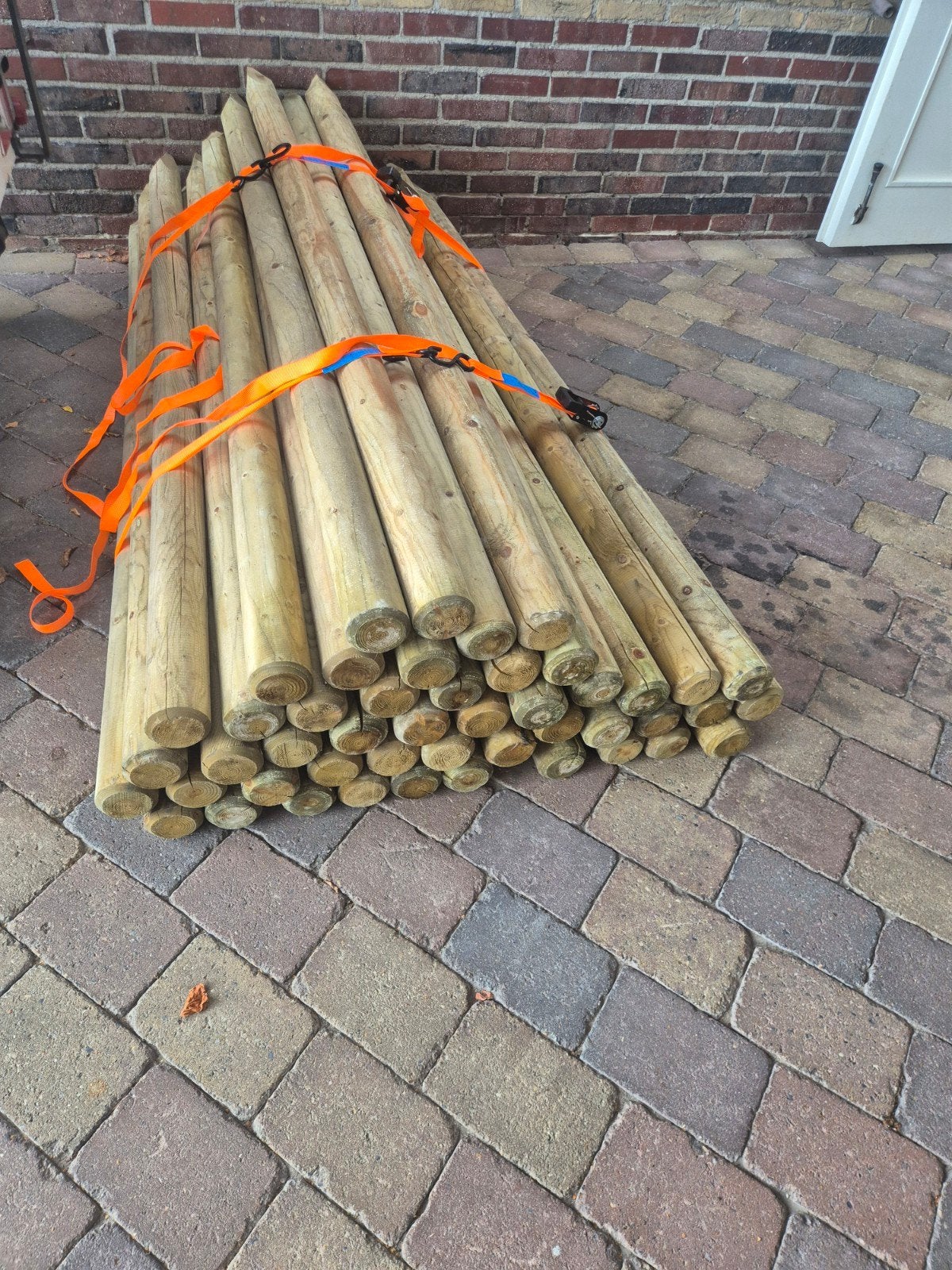 Houten weidepalen