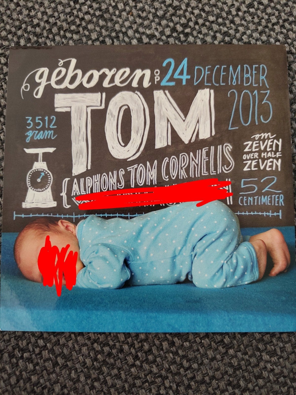 2013, Ophalen of Verzenden, 2000 tot heden, Geboortekaartje
