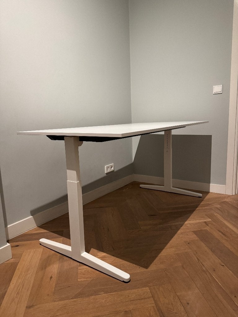 LAST CHANCE - Office desk 160x80 white, Ophalen, Overige typen, 160 cm, In hoogte verstelbaar