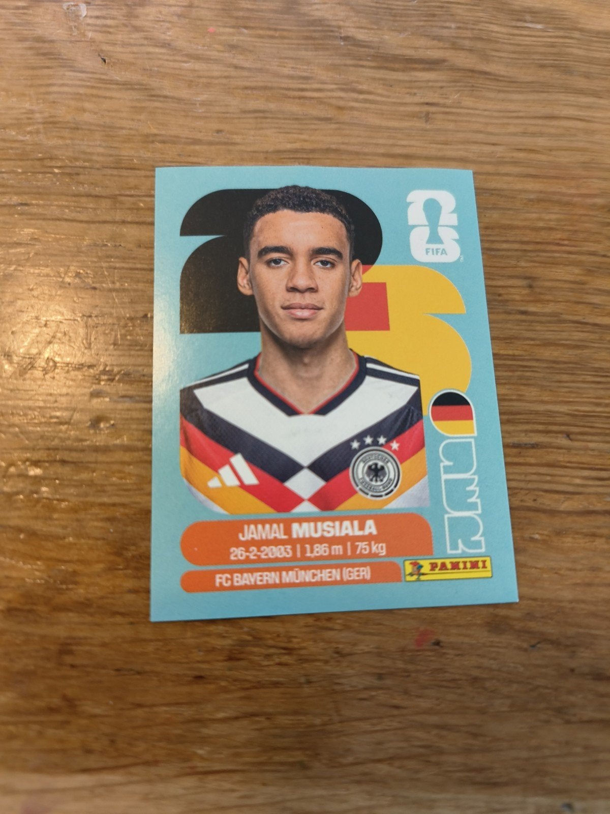 Panini FIFA 2026 Jamal Musiala Spelerskaart FC Bayern Münche, Ophalen of Verzenden, Zo goed als nieuw, Buitenlandse clubs, Spelerskaart