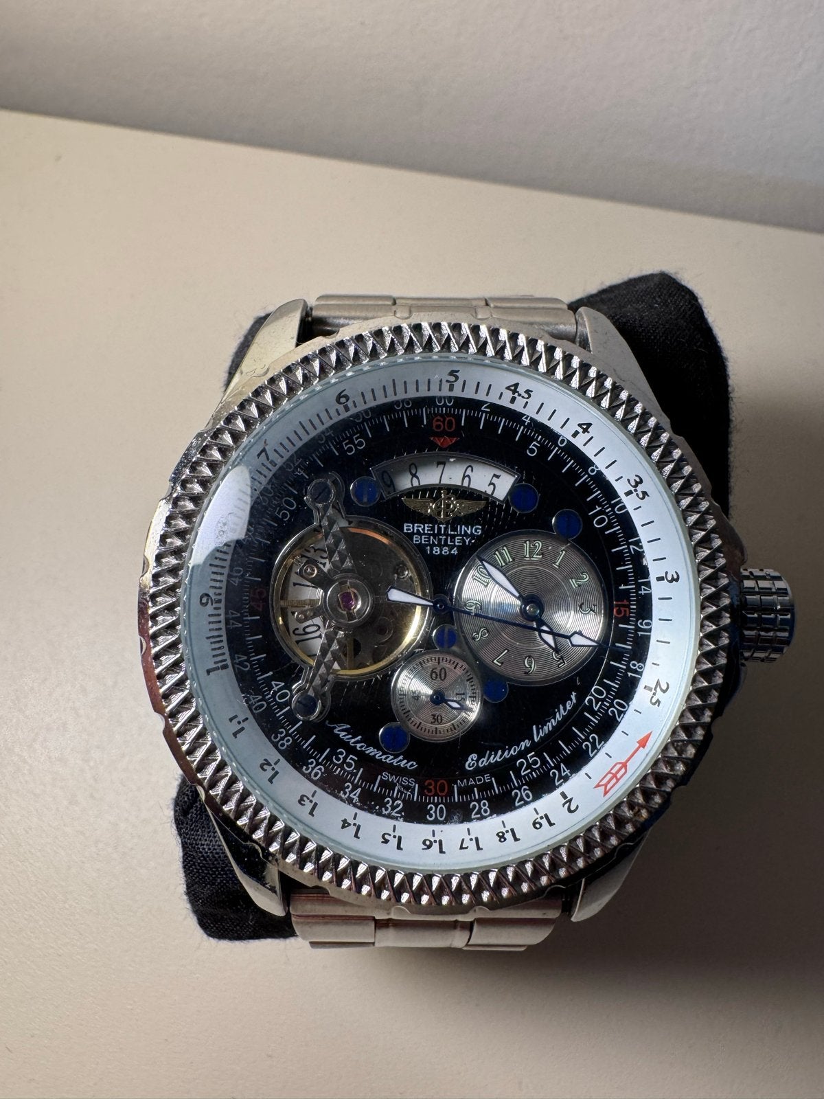 Breitling Bentley Automatic Herenhorloge, Ophalen of Verzenden, Staal, Polshorloge, Breitling