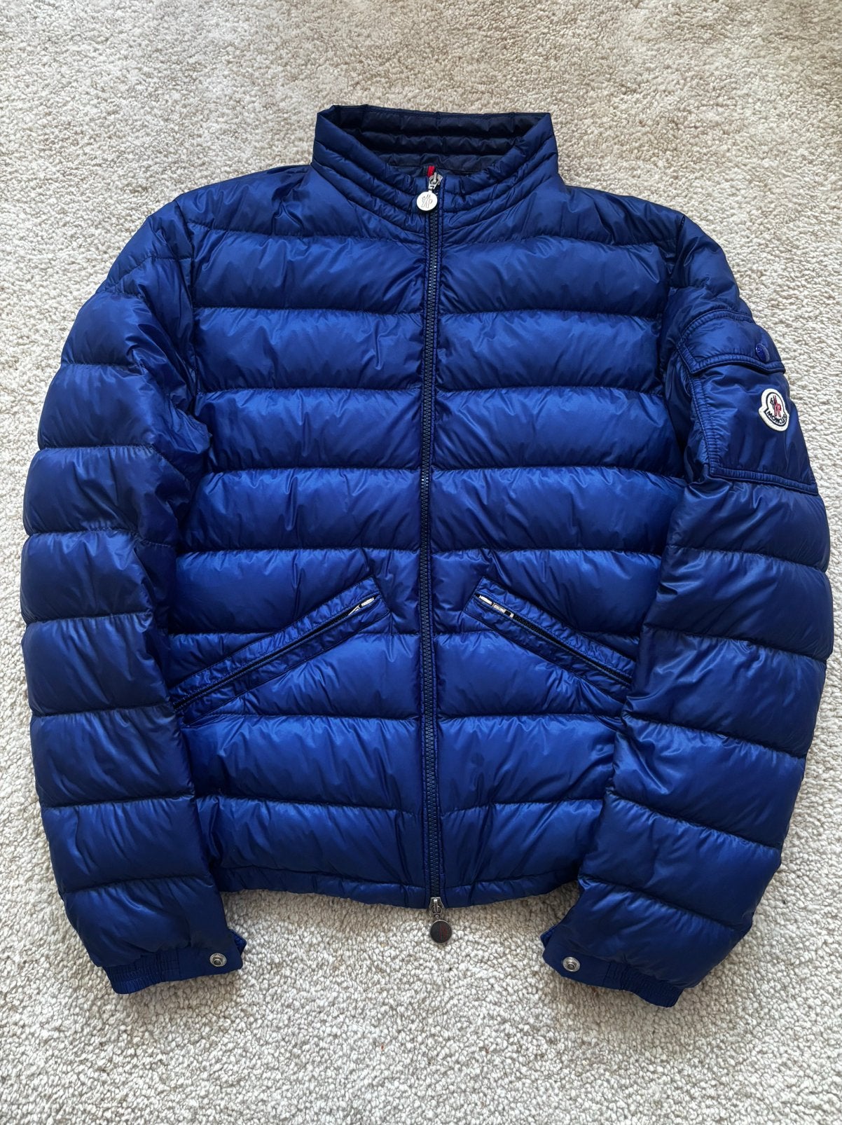 Moncler Agay Giubbotto Jacket, Kleding | Heren, Ophalen of Verzenden, Nieuw, Maat 48/50 (M), Blauw