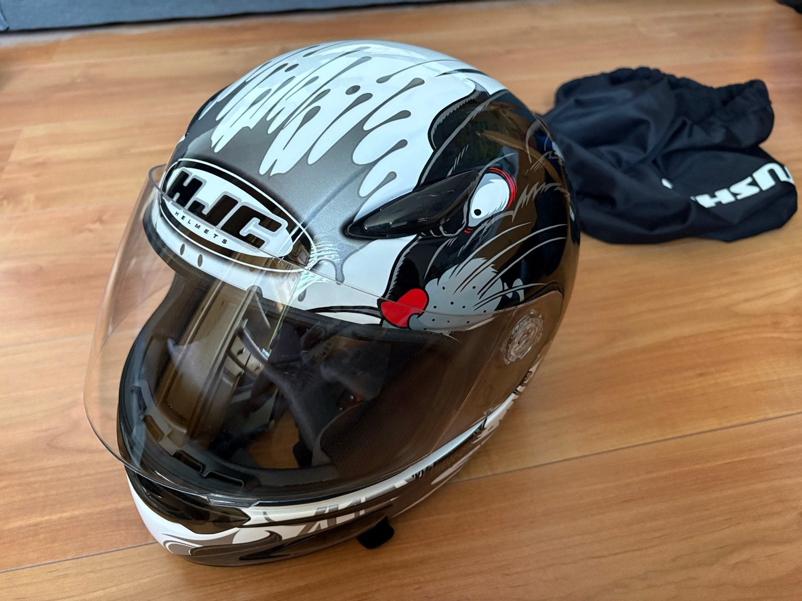 HJC Integraalhelm met Panter Design - Maat S/M, Motoren, Kleding | Motorhelmen, Ophalen, Heren, HJC, Integraalhelm