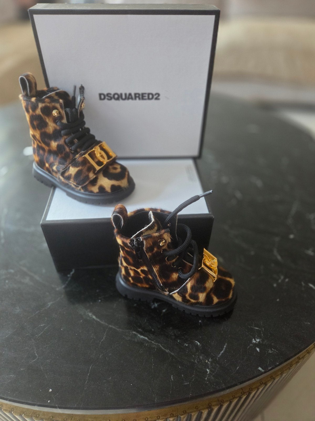Nieuwe Dsquared2 Meisjes Schoenen - Luipaardprint Laarzen, Meisje, Nieuw, Ophalen of Verzenden, Dsquared2