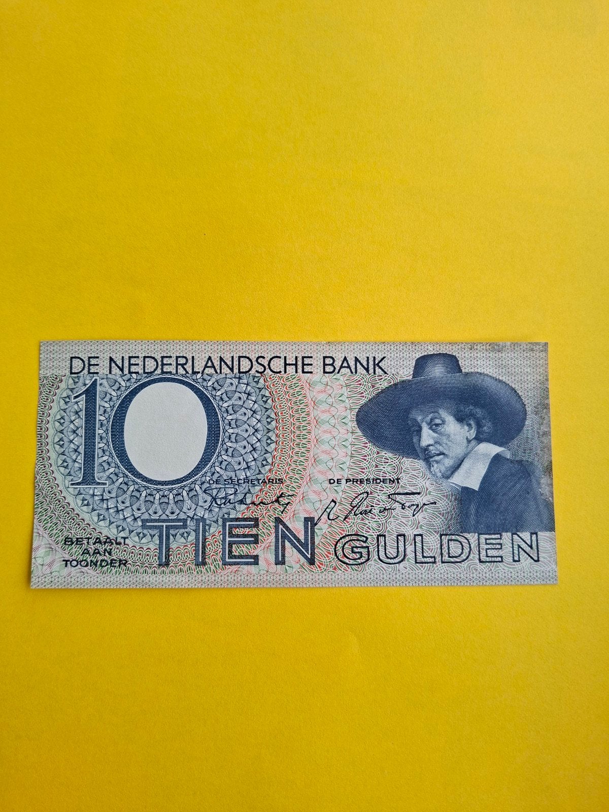 10 gulden Staalmeester uit 1944 in PR
Geen vouwen maar iets, Ophalen of Verzenden, 10 gulden, Los biljet