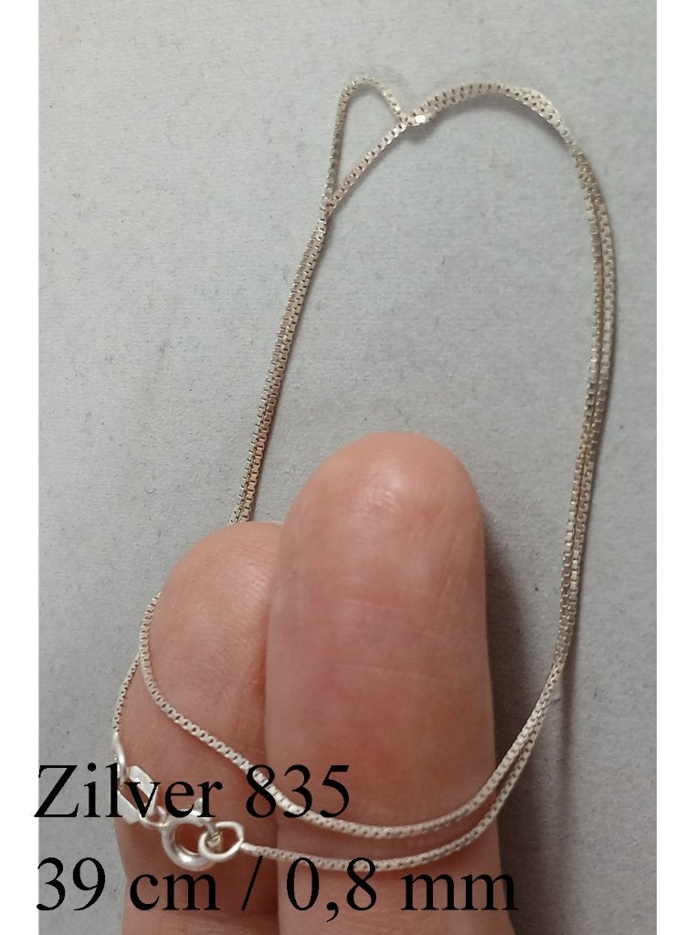 Zilveren ketting Venetiaans 39 cm 0,8 mm 835 zilver, Zilverjuwelier.nl, Nieuw, Ophalen of Verzenden, Zilverjuwelier.nl
