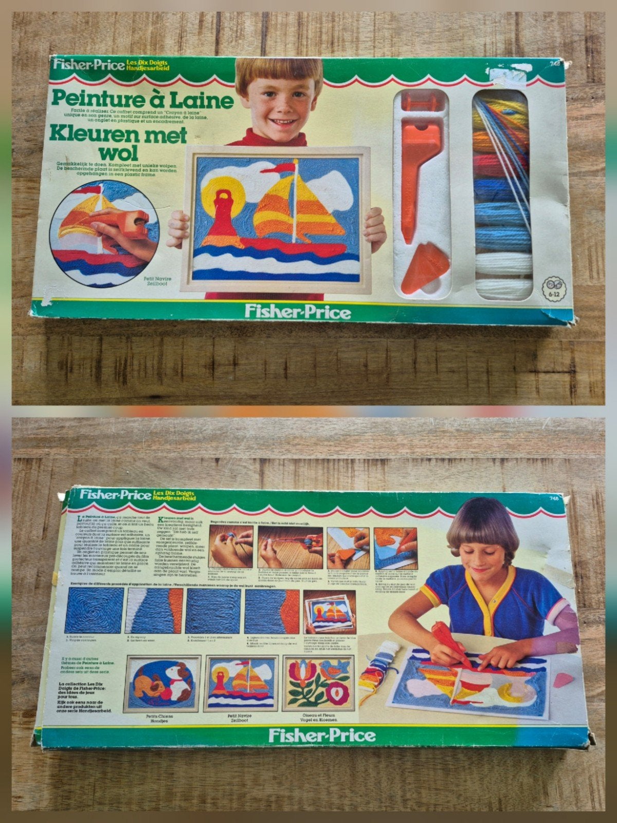 Fisher-Price 748 Kleuren met Wol – Zeilboot – vintage, Ophalen of Verzenden, Nieuw, Speelset