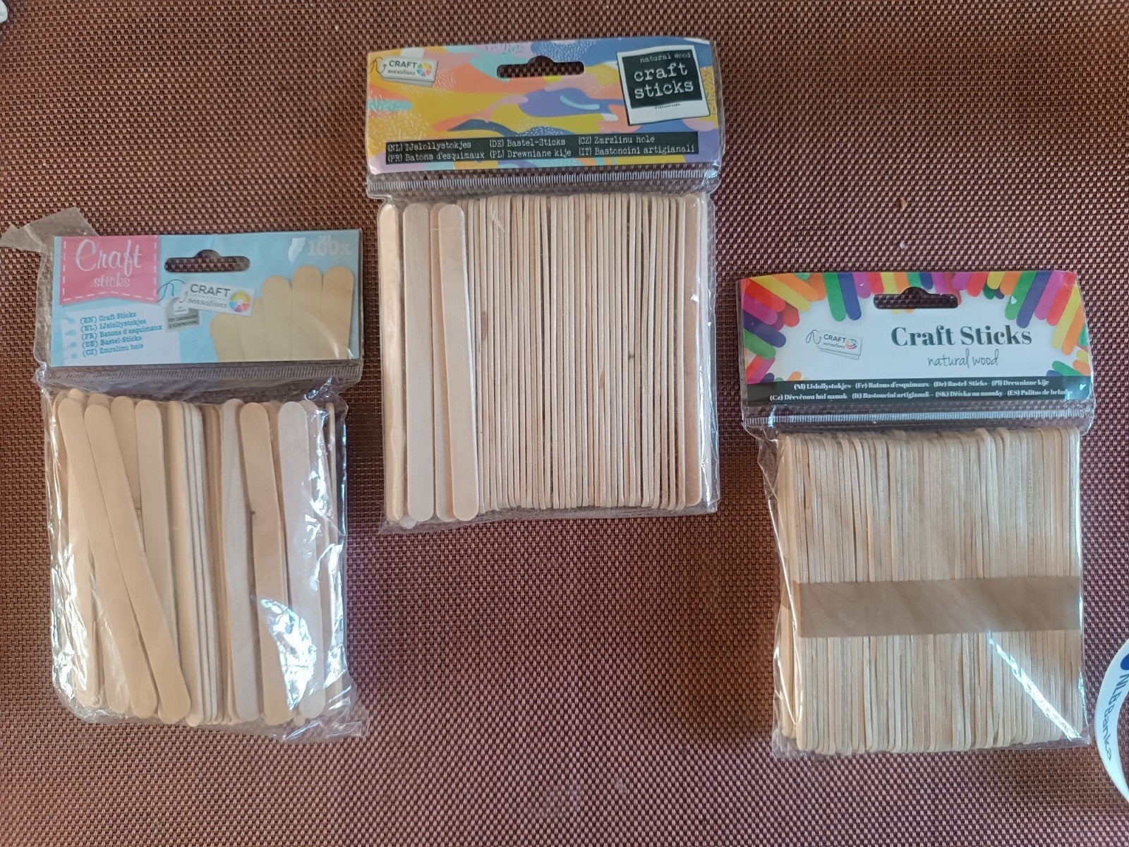 Craft Sticks - Houten IJslollystokjes voor Knutselen., Hobby en Vrije tijd, Overige thema's, Overige merken, Knutselmateriaal