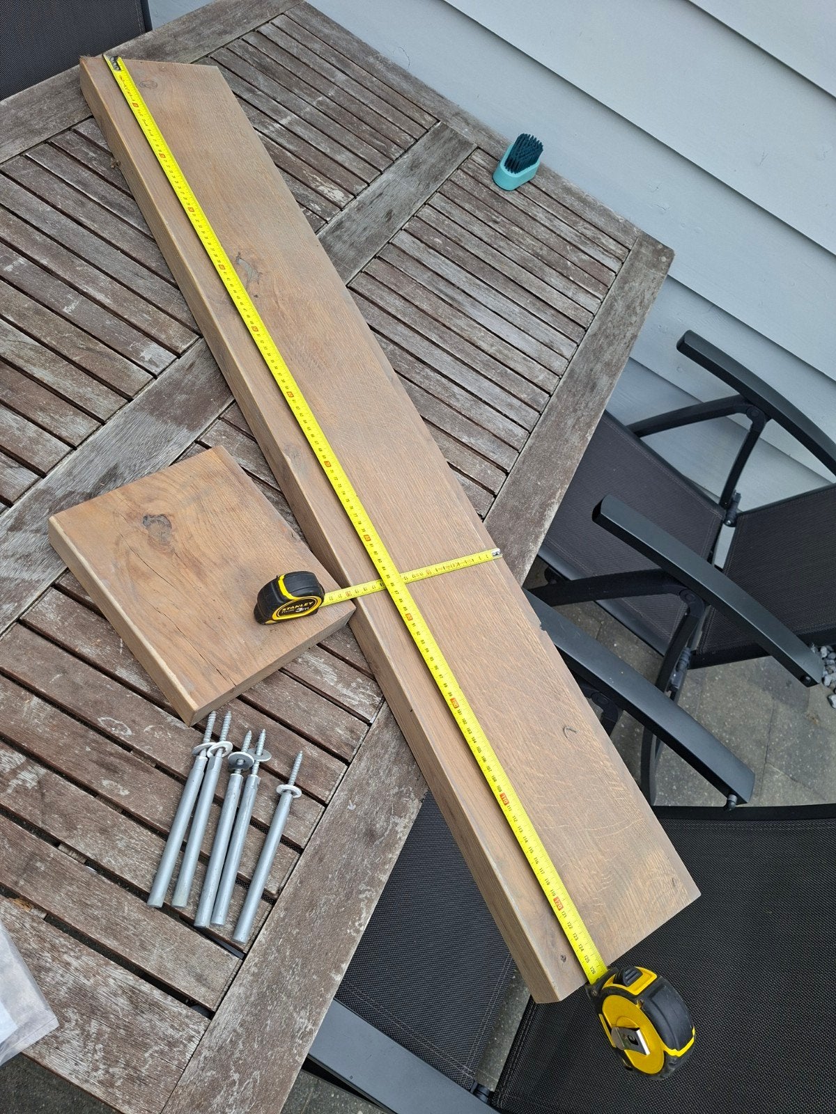 Massief eiken wandplanken met blinde bevestiging, Ophalen, Gebruikt