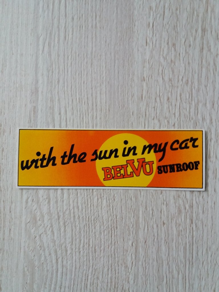 sticker with the sun in mij car BELVU sunroof, Ophalen of Verzenden, Zo goed als nieuw, Overige typen