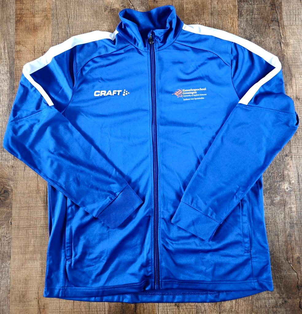 Trainingsjack Craft Hanzehogeschool instituut voor sport, Craft, Blauw, Maat 56/58 (XL), Ophalen of Verzenden