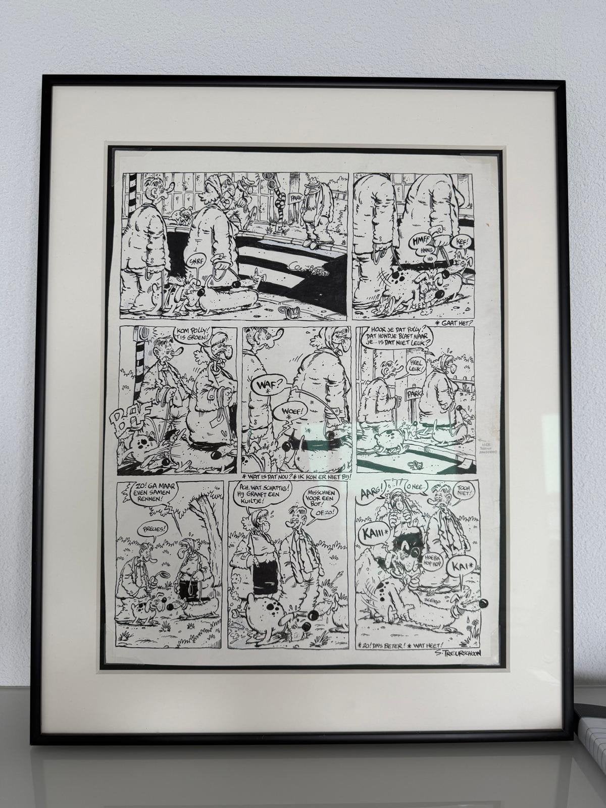 Joop Klepzeiker - Eric Schreurs - Originele pagina Ingelijst, Antiek en Kunst, Kunst | Litho's en Zeefdrukken, Ophalen