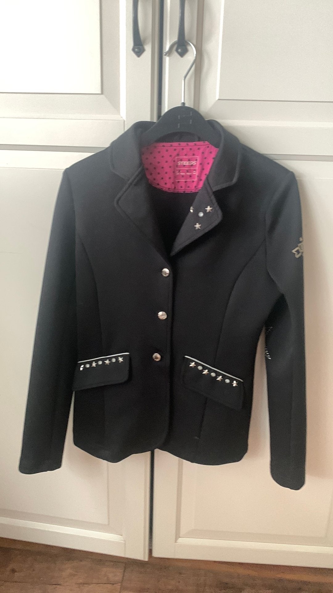 Rijjasje 164 zwart, Dieren en Toebehoren, Paardrijkleding, Ophalen, Zo goed als nieuw, Dressuur, Bovenkleding